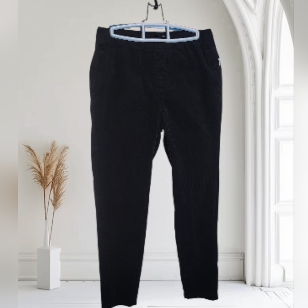 Onia Mens Unisex Black Corduroy Pull On Pants. Size S